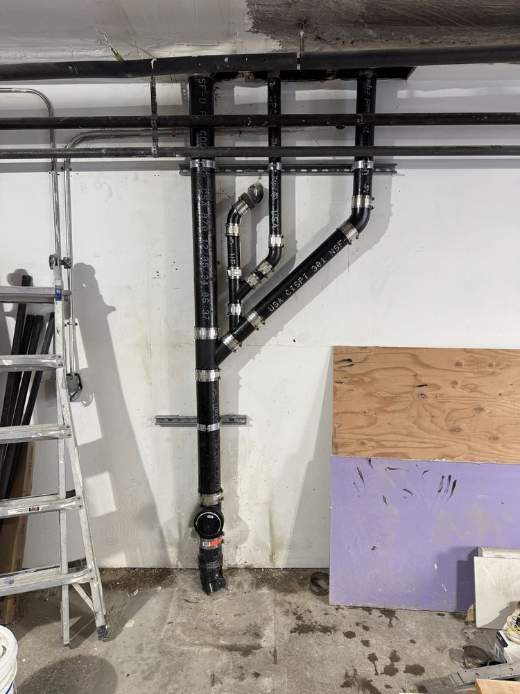 Trenchless sewer line replacement in New York basement